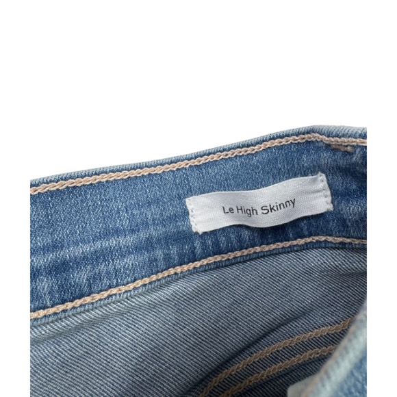 Frame Le High Skinny Jeans Light Wash Europa Stretch Denim Size 25 - Picture 5 of 13